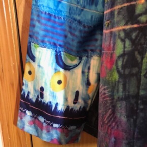 NWOT Rainbow Misslook Top Jacket Zip Jewel Tones Long Sleeve 3X XXXL Relaxed - Picture 2 of 9
